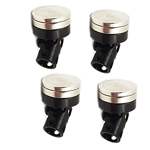 DEVMO 4PCS RC Magnetic Body Post,Alloy Magnetic Stealth Invisible Body Shell Mount Column Compatible with HSP Redcat Himoto Tra-xxas SCX10 4WD 1/10 RC Car (Black)