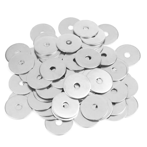 52 Pieces M6x30x1.5mm Fender Washers, 304 Stainless Steel Flat Washers, Fender Washers, Metal Washers for Screws Bolts - size: M6X30X1.5mm