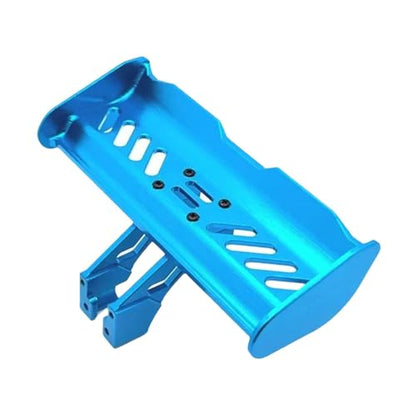 RC Tail Wing Aluminum Tail Wing Rear Spoiler Sturdy 1:14 1:12 Modification Tail Wing Bracket for 144001 124019 144016 4001R, Blue - color: Blue