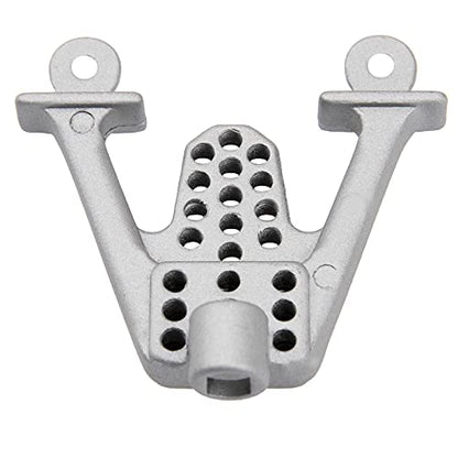 ShareGoo Aluminum Alloy Front Rear Shock Tower Bracket Mount Damper Hoops Compatible with Axial SCX10 1/10 Scale RC Crawlers Car (Silver) - color: Silver