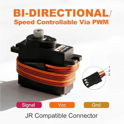 7.4V 10.5KG Metal Gear Digital Mini Servo Motor, High Torque 180 Degree RC Servo for TRX4M, SCX24, 1/10 Scale Cars, Robotics, Boats & Planes, Upgraded Metal Gear System (7.4V 5.5KG-180°) - size: 7.4V 5.5KG-180°