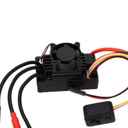Mingzhe High Performance 60A Brushless ESC Electronic Speed Controller for Off Road 1:10 RC Vehicles with Cooling Fan