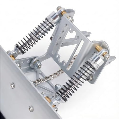 RC Snow Plow for TRX4M & SCX24, Adjustable Aluminum 1/18 1/24 RC Crawler Plow, Servo Operated Snow & Sand Shovel Upgrade, CNC Metal RC Plow Truck Accessory (Silver) - color: Silver