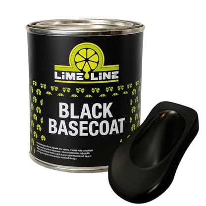 LiME LiNE Automotive Basecoats, 1k Urethane Base Coat Color (Black Basecoat Quart) - color: Black Basecoat - 1 Quart