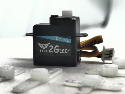 2PCS 2G Plastic Gear Mini Servo, 3.7-5V RC Micro Digital Servos Kit for RC Helicopter Airplane Car Boat & Robot Parts (JST Connector)