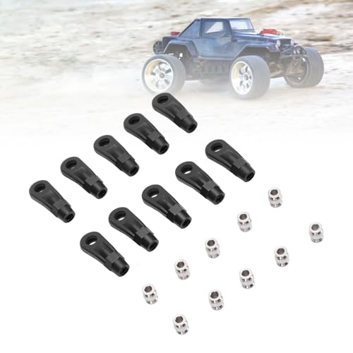 10PCS M4 Plastic Tie Rod End Ball Joint RC Link Rod Ends, Adjustable Depth Installation for Axial SCX10 I II III