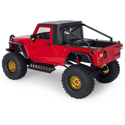 313mm Wheelbase Hard Plastic Pickup Body Shell Unassembled Kit for 1/10 RC Crawler Car Axial SCX10 90046 Jeep Wrangler (Red) - color: Red