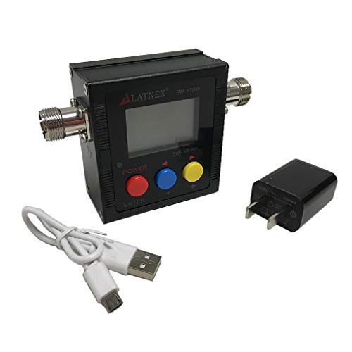 PM-120W Digital VHF UHF 125-525Mhz Power SWR Meter and Frequency Counter - HF RF Meter HAM Two-Way Radio SO239 Connector - style: PM-120W