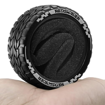 REDSPIDER RC Soft Rubber 1/10 On Road Tires 4PCS for Traxxas 4 Tec 2.0 Tamiya TT01 XV01 Kyosho WR8 Sakura WLtoys HPI HSP 1:10 RC Scale Touring On Road Racing Car Wheel Rims (Tire) - color: Tire