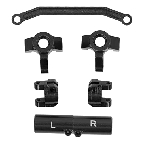 plplaaoo RC Front Steering Set Aluminum Alloy Rear Axle Base for ECX Barrage 1 24 RGT 1 24 FTX 1 24 Climbing Car Lightweight and Strong Replacement Parts (Black) - color: Black