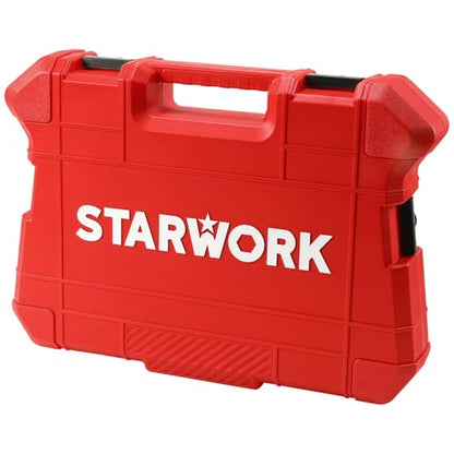 STARWORK TRUE MECHANIC™ 305-Piece Mechanics Tool Set with 120-Tooth Reversible Ratcheting Wrench Set, 1/4", 3/8", 1/2" Drive, Professional Metric Set - size: 305 PC
