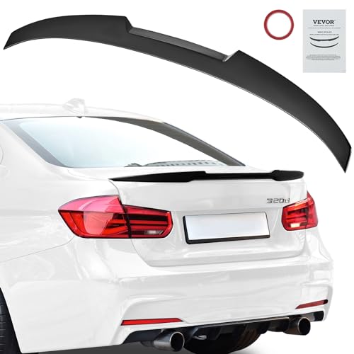 VEVOR GT Wing Car Spoiler, 48.4 inch Spoiler, Compatible with 2012-2018 BMW F30, High Strength ABS Material, Baking Paint, Car Rear Spoiler Wing, Racing Spoilers for Cars, Glossy Black - size: 48.4 Inch, style: ABS