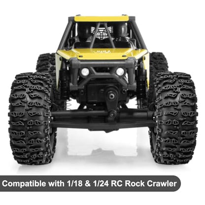 LRFHL 1.3" Crawler Tires Soft Rubber for 1/18 TRX4M 1/24 SCX24 FCX24, 4PCS | 64mm*27mm, RC Tires with Foam Insert, RC Rock Crawling Tires Upgrade - color: Style A