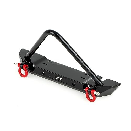 LCX Racing 1/10th RC Crawler Car Metal Front Bumper for TRX4 Axial SCX10 II 90046 SCX10 D90, Upgrades Parts Accessories