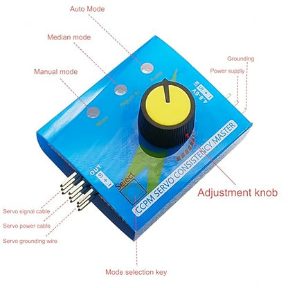 30A Brushless Motor Electronic Speed Controller + 3CH Digital Multi Servo Tester RC Speed Controller Checker ESC Consistency CCPM Master for RC Plane Helicopter