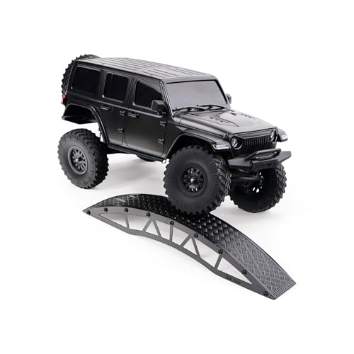 RC Crawler Bridge Obstacle, Stainless Steel DIY Assembly Ramp for 1/12 1/18 1/24 RC Crawler Course Accessories (Black Arch Bridge) - style: Black Arch Bridge