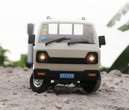 WPL D12 1:16 RC Mini Truck for Adults, 2.4G RC Car 4CH Off-Road Remote Control Pickup Truck, RC Drift Crawler Car Vehicle with Lights, 1 Battery - size: 1 Battery
