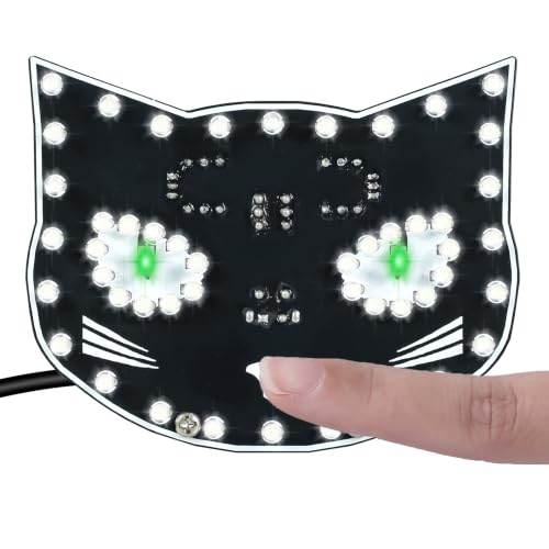 Black Cat Soldering Project, ICSTATION DIY Touch Control LED Cat Soldering Learning Kit With 3 Lighting Modes Brightness Adjustment Soldering Practice Kit for Adults College Students Education