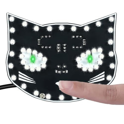 Black Cat Soldering Project, ICSTATION DIY Touch Control LED Cat Soldering Learning Kit With 3 Lighting Modes Brightness Adjustment Soldering Practice Kit for Adults College Students Education