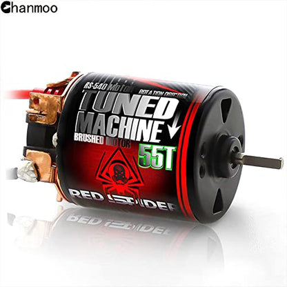RC Car Motor Waterproof 540 Brushed Motor 15T 25T 35T 45T 55T 80T for 1/10 RC Crawler Car Axial SCX10 Scx24 Traxxas TRX4 AXI03007 90046 D90 Redcat Gen8 RC Monster Short Truck Car Boat (55T) - style: 55T