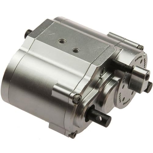 Compatible Transfer Case Gearbox Compatible with 1/10 RC Crawler Car Upgrade Parts 2 Speed Transmission Box 46x53x32mm