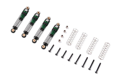 Rc Car Parts for FMS FCX24 FCX18 1/18 1/24 Upgrade Parts: 41mm Oil-Filled Aluminium Shocks (4 pcs) Green - color: Green