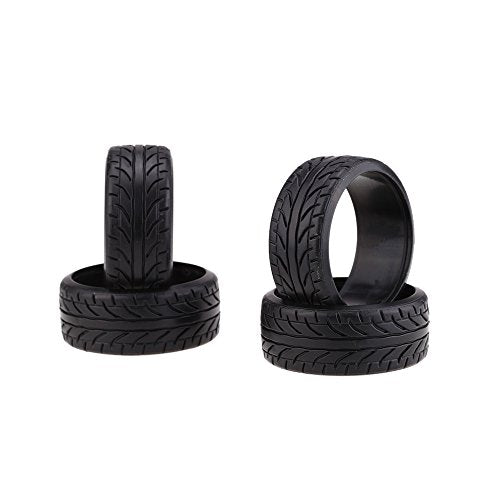 Goolsky 4Pcs/Set 1/10 Grain Drift Car Tires Plastic Hard Tyre for Traxxas HSP Tamiya HPI Kyosho RC Car Part