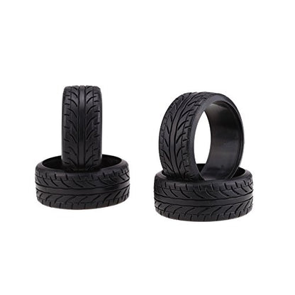 Goolsky 4Pcs/Set 1/10 Grain Drift Car Tires Plastic Hard Tyre for Traxxas HSP Tamiya HPI Kyosho RC Car Part