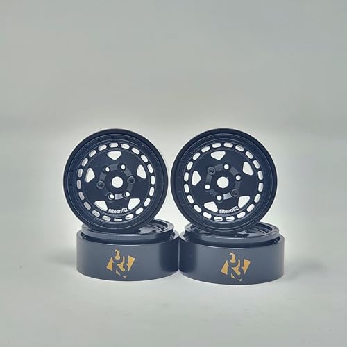 LGRP® FIFTEEN52® TURBOMAC HD Series 1.0" Beadlock Wheels, (Satin Black), 28mm (1.1") x 31mm x 13mm (4 Wheels Per Order) Compatible with 1/24 Scale RC Axial SCX24, Element, Enduro, URUAV, LGF52202