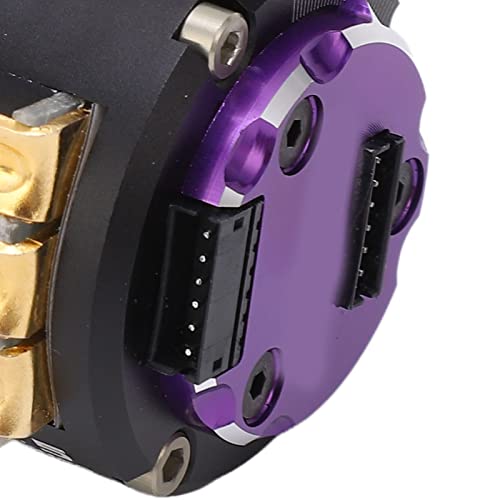 Changor 21.5T Sensored Brushless Motor Reliable Performance Upgrade for 1/10 1/12 RC Cars Black Purple Aluminum