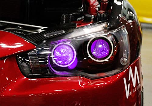 iJDMTOY Purple/Violet 15-SMD LED Accent Ambient Lighting Kit Compatible with Car Motorcycle Projector Lens Demon Eye Retrofit - color: Purple