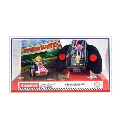 Carrera RC Nintendo Mario Kart 2.4 GHz Mini Collectible Radio Remote Control Toy Car Vehicle - Peach | Official Licensed Mario Miniature Collectible Toy RC Car for Kids 6+, Ready To Run, Rechargeable Battery, Radio RC Racing - style: Peach