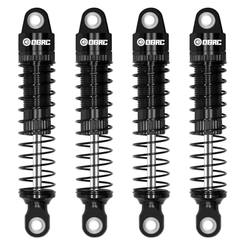 OGRC 60mm Long Travel RC Shock Absorber Oil Damper for TRX4M 1/18 RC Car | Oil-filled, Aluminum, for Traxxas TRX4M Upgrade Parts, Black - color: Black
