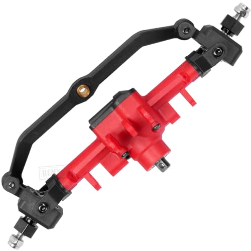 Axles Front Rear Axle w/Steering Servo Mount Upgrades Part for 1/18 TRX4M,Complete Axles Front Rear Axle,Red - color: Red - Portal Axles