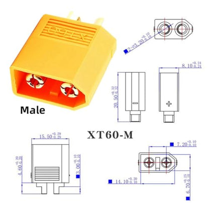 chenyang XT60 to DC Adapter,DC 5.5x2.1mm Female to XT60 Male Bidirectional Charging Conversion Adapter for Aircraft Model/Car Model/Remote Control Toy/Battery Charger - style: DC Female to XT60 Male