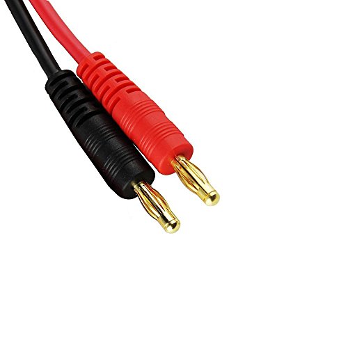 FLY RC 2pcs 4mm Male Banana Plug to EC2 Male Connector RC Balance Charge Lead Adapter 16AWG for Hubsan H501S X4 RC Quadcopter Lipo Battery - style: 2 Pcs EC2 charge cable