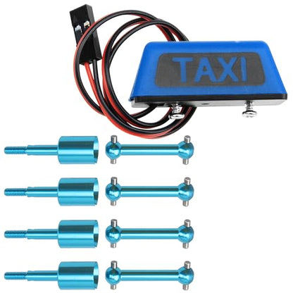 Metal Drive Shaft Dog Bone Dogbone & Wheel Stub Axle Cup & Simulation RC Toy Car Taxi Lights LED Lamp Roof Light Decorations