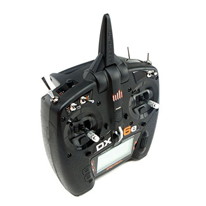 Spektrum DX6e 6-Channel DSMX 2.4GHz RC Radio Transmitter Only (No Receiver) with 250 Model Memory | Telemetry | Wireless Trainer Link, SPMR6655 , Black