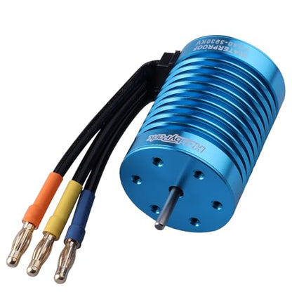 HobbyPark 540 Brushless Motor 3.175mm Shaft 3930KV w/Heatsink fit 2S 3S Lipo Battery for 1/10 Scale RC Cars Off Road Buggy On Road fit Traxxas Arrma Axial Redcat Losi ECX