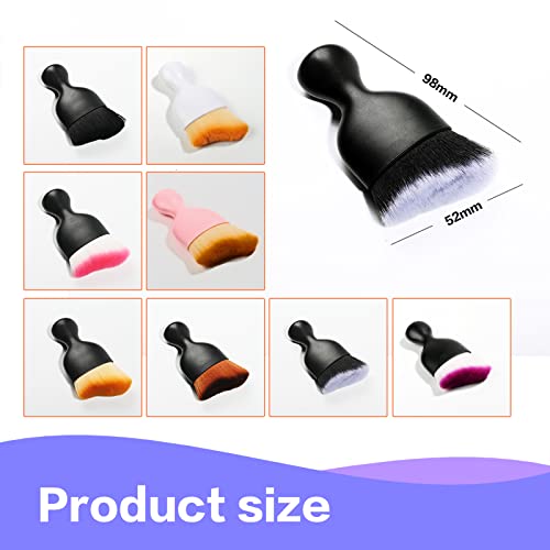 AOCISKA Car Interior Detailing Brush,Soft Bristle Cleaning Brush Car Detailing Brush Dusting Brush,Car Interior Cleaning Tool,Auto Detail Brush Car Dash Duster Brush (Black&White) - color: Black&white