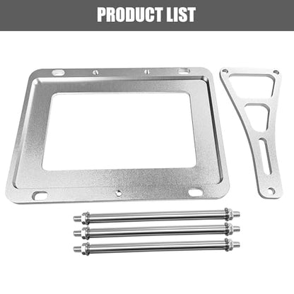 Aluminum Silver Billet Box, Universal Battery Tray Hold Down Trunk Relocation Racing Mount,Compatible with Most Car and Truck