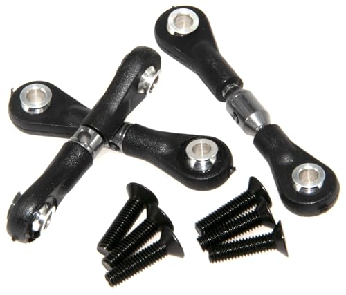 Steering Rod Tie Links Compatible with Tamiya TT02 TT02T Turnbuckles Upgrade RC Crawler Car Aluminum Alloy Linkage Part(Titanium) - color: Titanium