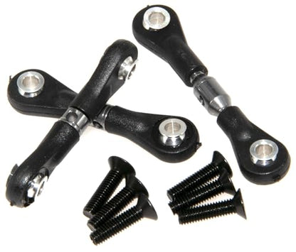 Steering Rod Tie Links Compatible with Tamiya TT02 TT02T Turnbuckles Upgrade RC Crawler Car Aluminum Alloy Linkage Part(Titanium) - color: Titanium