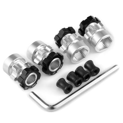 4PCS RC Hex Hub 12mm(+10mm) Brass Wheels Hex Hub Extension Hex Drive Adapter for Tra-xxas Slash 4X4 VXL