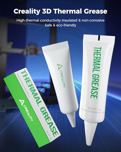 Creality 3D Printer Thermal Grease, High Thermal Conductivity, 250°C High-Temperature Resistant Paste for 3D Printer Hotend&Nozzle, Suit for All FDM 3D Printer (2Pack) - style: Thermal Grease