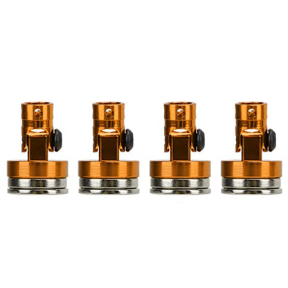 Keenso Light Aluminum Alloy RC Magnetic Body Post Set, Improve The Appearance of Your RC Car, 4 Pieces of RC Body for 1/8 1/10 Fans of Remote Control Vehicles (#1) (#2) (#3) - color: Orange