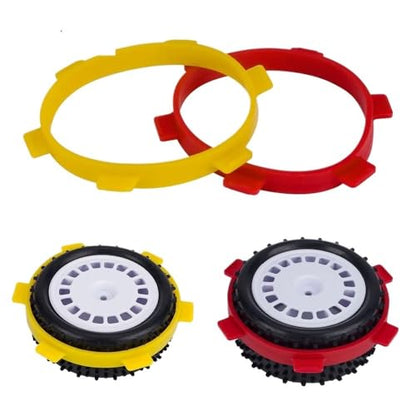 RC Tire Glue Bands Tool Compatible with 1/8 Off-Road Buggy and 1/10 Short-Course Stadium Compatible Glueing Solution(Yellow 2PCS)