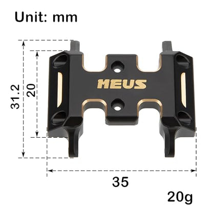 MEUS RACING 20g Brass Skid Plate for Axial SCX24 1/24 RC Crawler Upgrades (Brass) - color: Brass