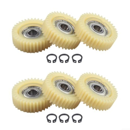 6PCS 36T Nylon Planetary Gear Set for E-Bike Hub Motor, Straight Gear with 608 Bearing, Wear Resistant Electric Bicycle Transmission Parts, Lightweight Replacement Components(Straight Gear)
