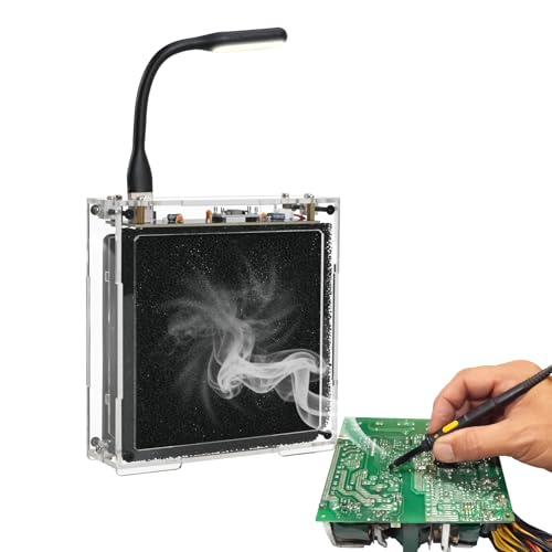 Soldering Practice Kit, DIY Solder Fume Extractor Soldering Project Kit, Solder Smoke Absorber Kit with LED Light & Filters, Solder Smoke Remover Absorber DIY Working Fan for Soldering Station